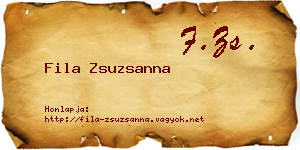 Fila Zsuzsanna névjegykártya
